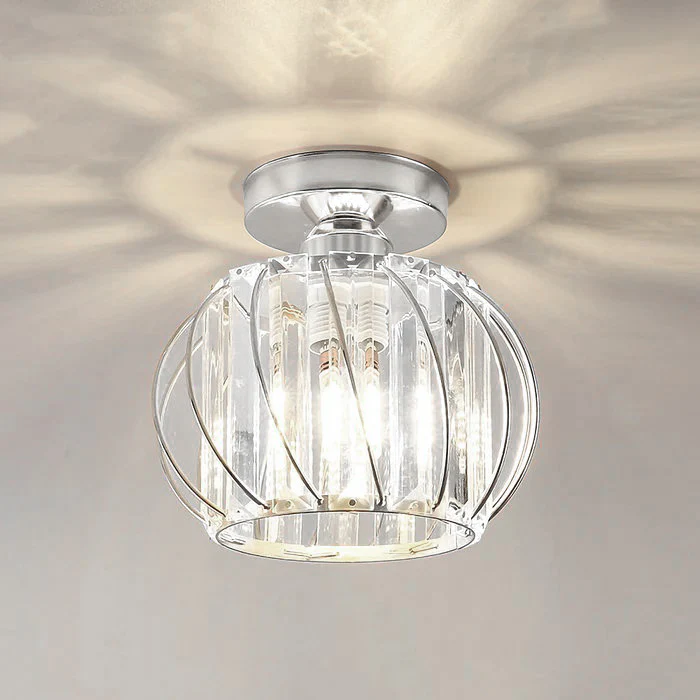 Contemporary Semi-Flush Mount Ceiling Fixture for Living Room, Bedroom, Kitchen