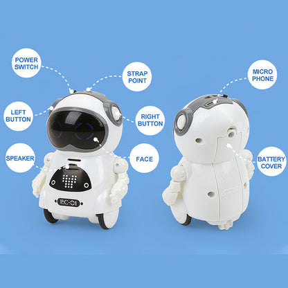 Mini Interactive Robot Companion with Dance and Light Features