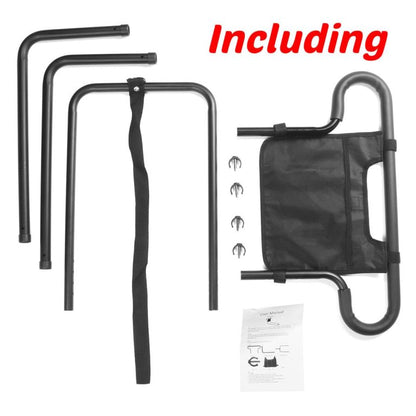 Heavy Duty Bed Assist Rail for Seniors, Aluminum Alloy with Storage Pouch, 136 kg Capacity