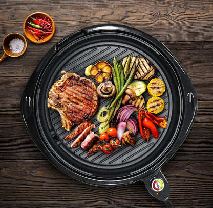 Versatile Indoor Electric Grill with Nonstick 14-Inch Plate