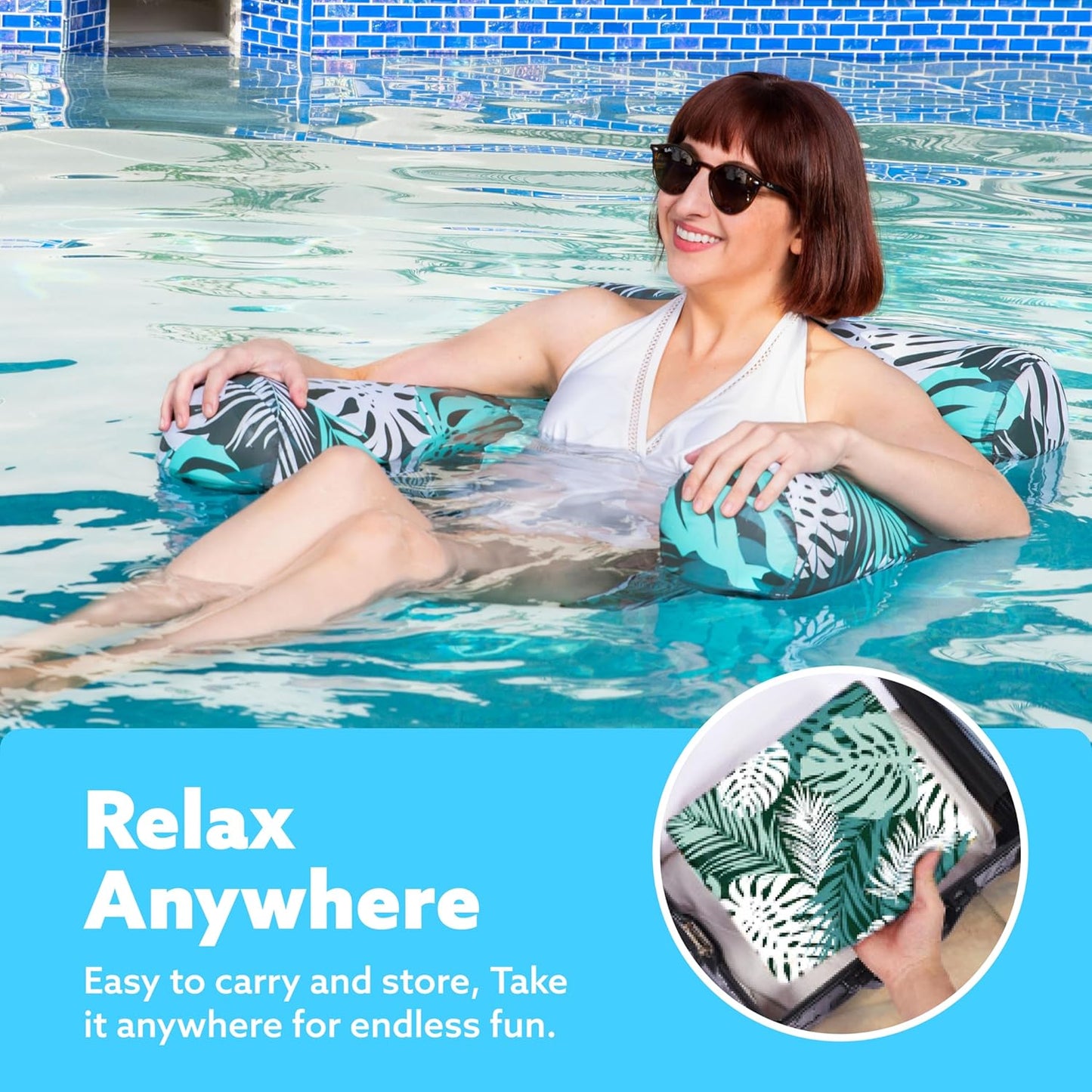 Comfortable Floating Lounger with Mesh Design - Set of 2