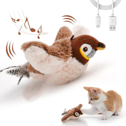 Engaging Plush Cat Playmate with Motion-Activated Sounds and Rechargeable Battery