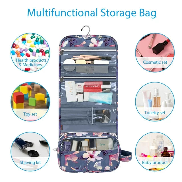 Versatile Makeup Storage Pouch with Clear Panel and Sturdy Hook