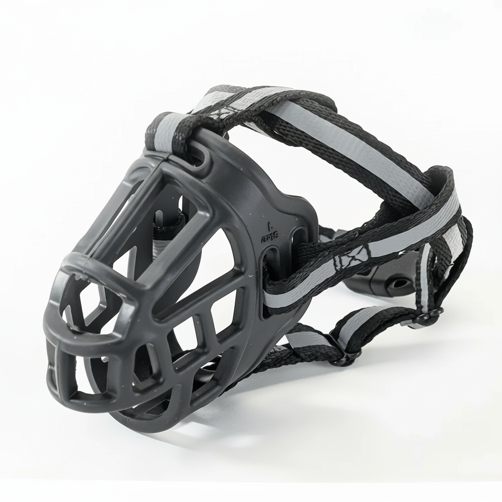 Comfortable Mesh Muzzle for Reactive Dogs with Adjustable Straps