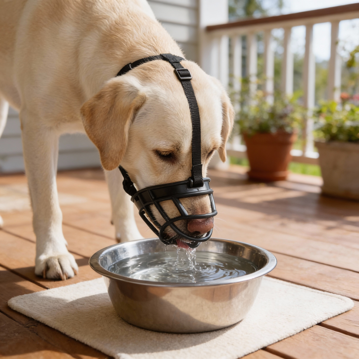 Comfortable Mesh Muzzle for Reactive Dogs with Adjustable Straps