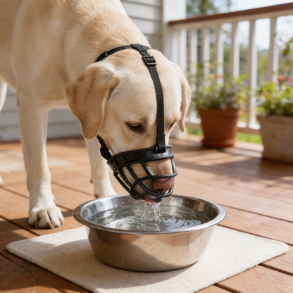 Comfortable Mesh Muzzle for Reactive Dogs with Adjustable Straps