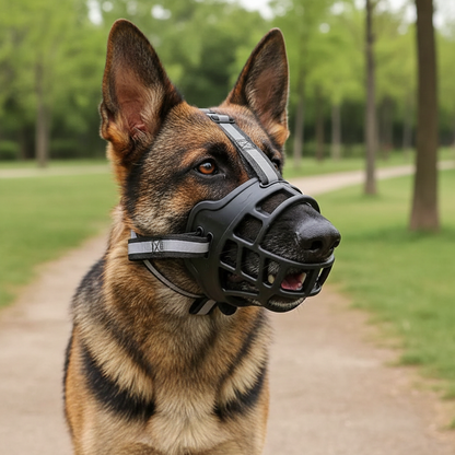 Comfortable Mesh Muzzle for Reactive Dogs with Adjustable Straps