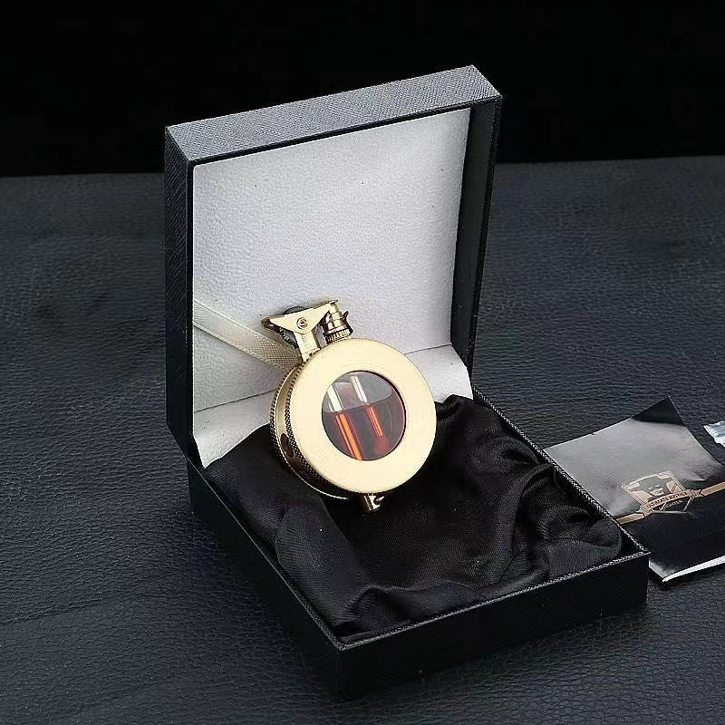 Classic Metal Refillable Lighter with Flint Ignition System