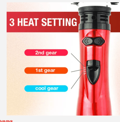 Versatile Hot Air Styler with Dual Brush Heads and Adjustable Heat