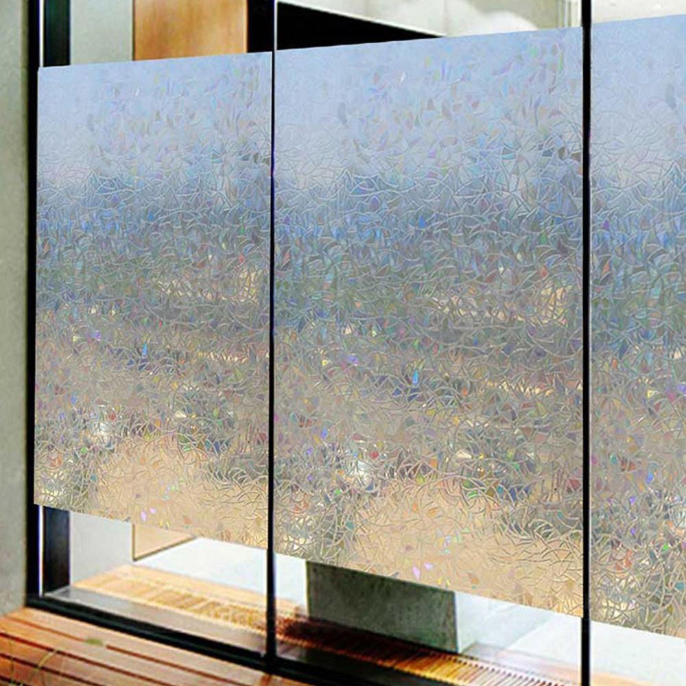 UV Blocking Window Film with Rainbow Light Effects and Static Cling