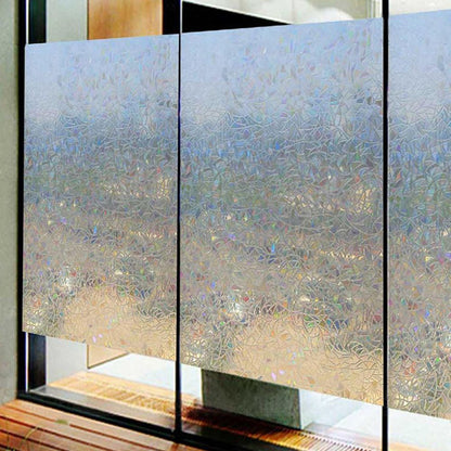 UV Blocking Window Film with Rainbow Light Effects and Static Cling