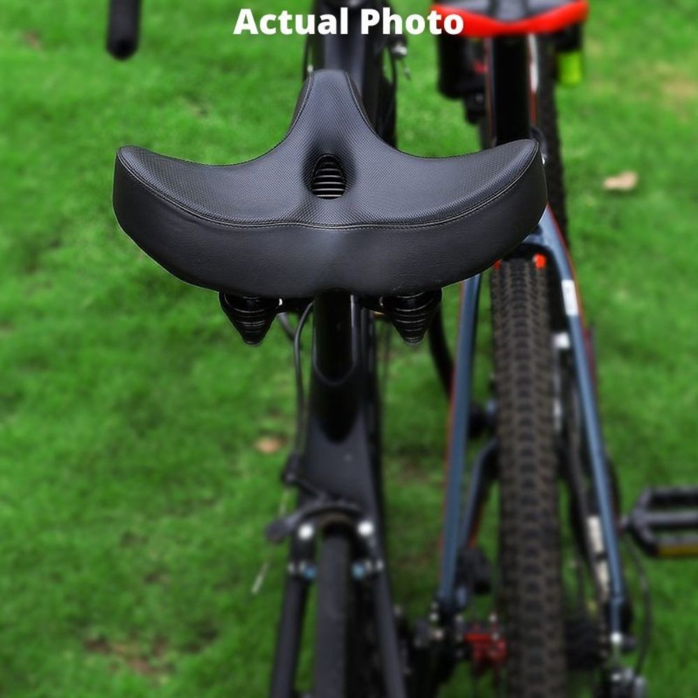 Extra Comfort Bike Seat with Dual Suspension and Cooling Design