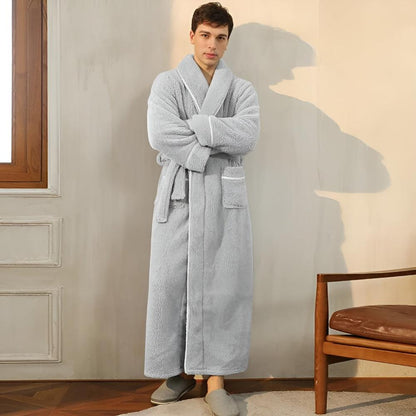 Pocketed Bathrobe with Tie Closure
