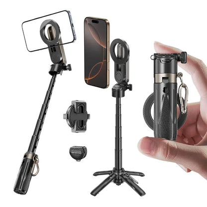 Versatile Selfie Stick with Wireless Remote and Tripod Stand