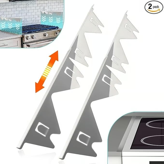 Adjustable Stove Gap Shield with Silicone Ends for Custom Fit