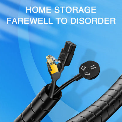 Flexible Cable Management Sleeve with Quick-Guide Tool, 2 Meters