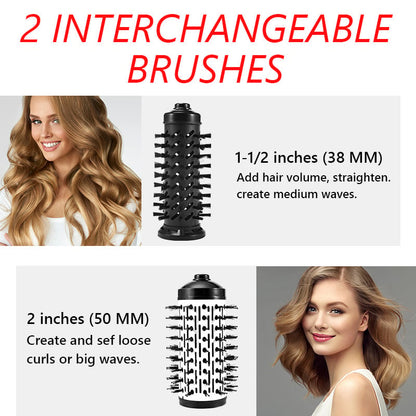 Versatile Hot Air Styler with Dual Brush Heads and Adjustable Heat