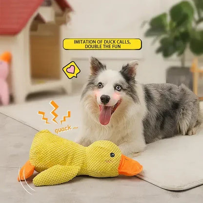 Squeaky Duck Companion Toy for Dogs with Reinforced Design