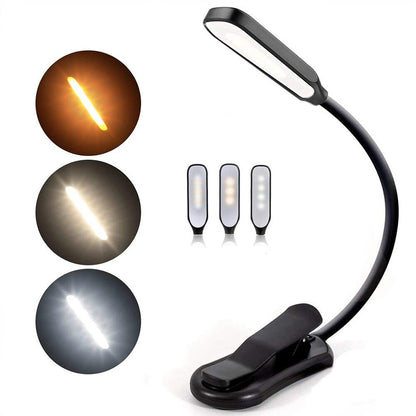Versatile Clip-On Book Light with Customizable Brightness and Color