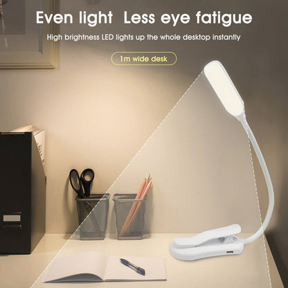 Versatile Clip-On Book Light with Customizable Brightness and Color