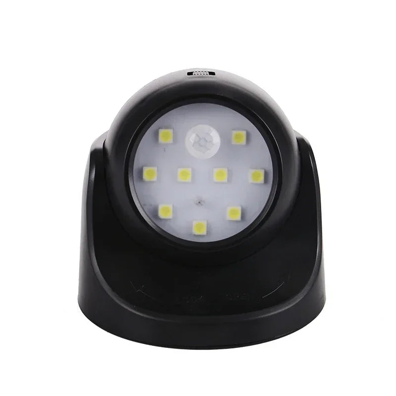Battery-Powered Outdoor Security Light – 360-Degree Rotatable LED with Motion Sensor