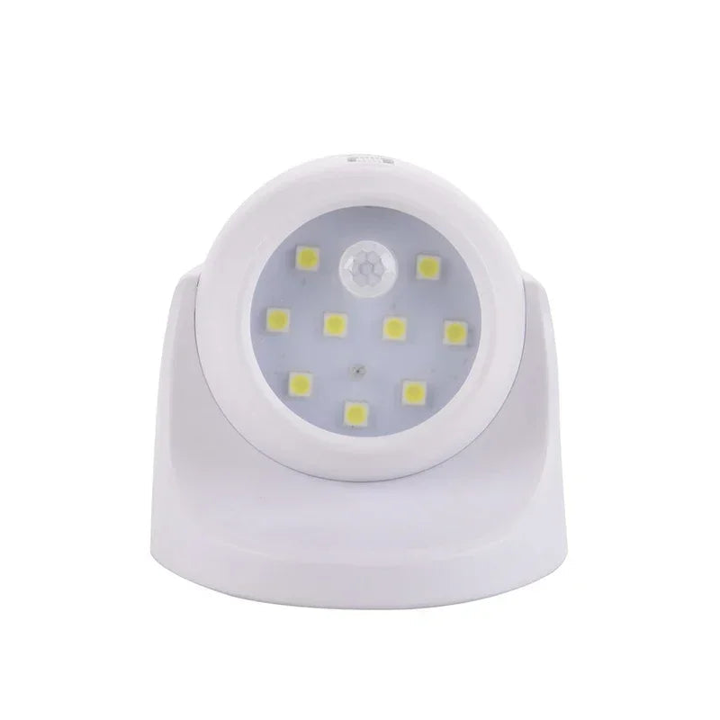 Battery-Powered Outdoor Security Light – 360-Degree Rotatable LED with Motion Sensor