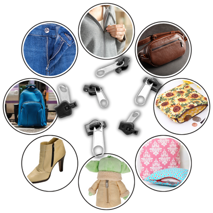 QuickFix Zipper Repair Kit with 6 Versatile Sizes for Easy Use