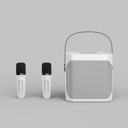 All-In-One Karaoke Speaker with Dual Mic Inputs & 360° Sound