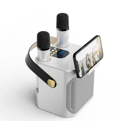 All-In-One Karaoke Speaker with Dual Mic Inputs & 360° Sound