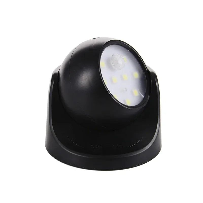 Weatherproof LED Spotlight with 360° Rotating Head and Motion Sensor