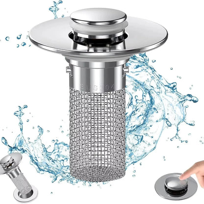 Smart Drain Stopper with Integrated Debris Filter