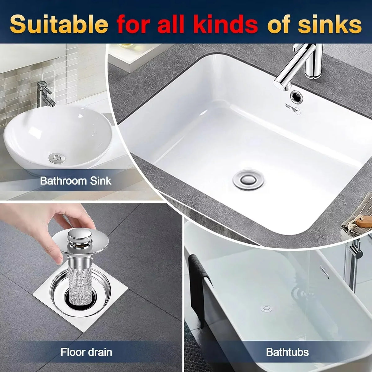 Smart Drain Stopper with Integrated Debris Filter