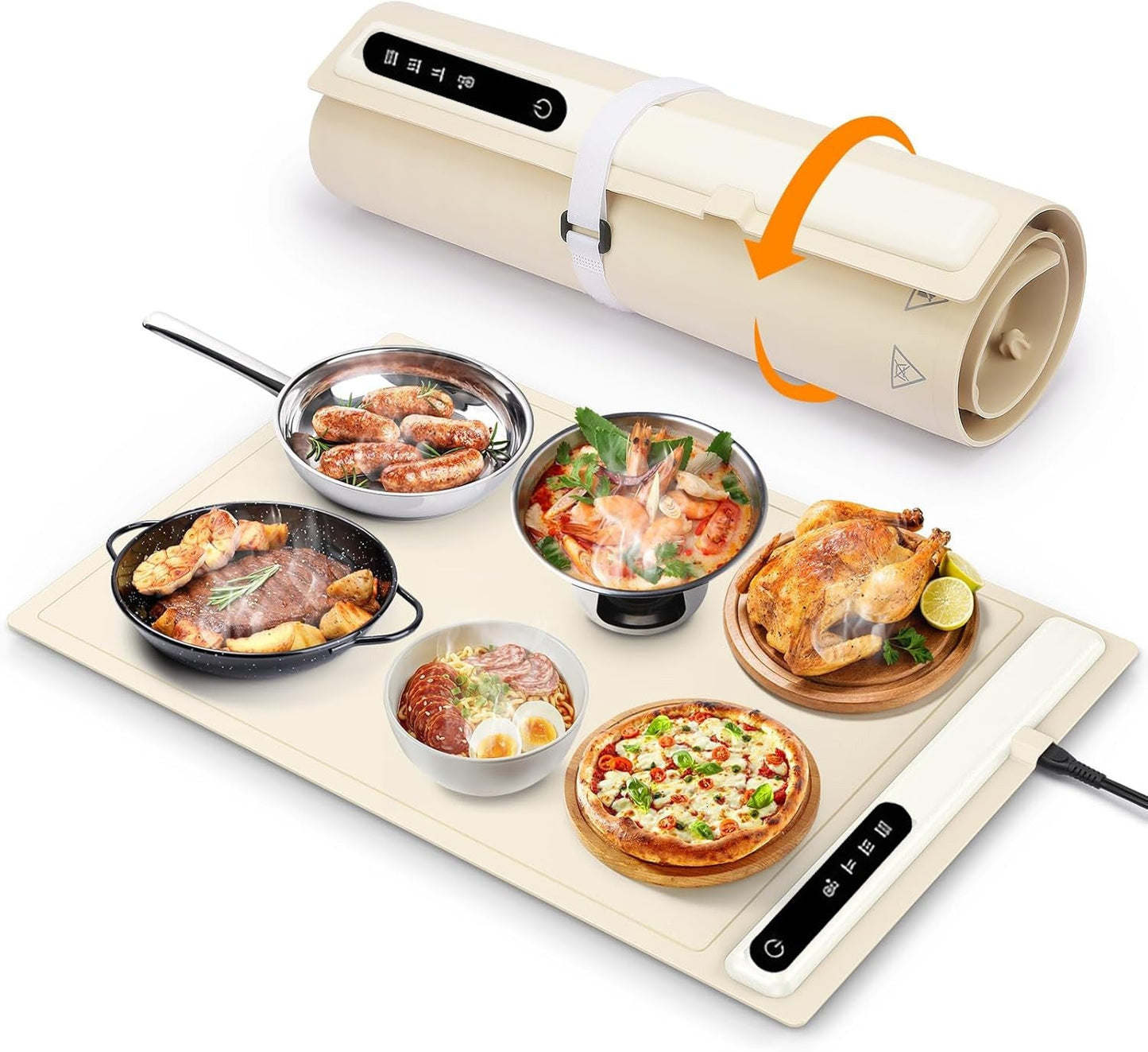Versatile Silicone Heating Tray with 17 Adjustable Temperatures