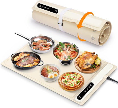 Versatile Silicone Heating Tray with 17 Adjustable Temperatures