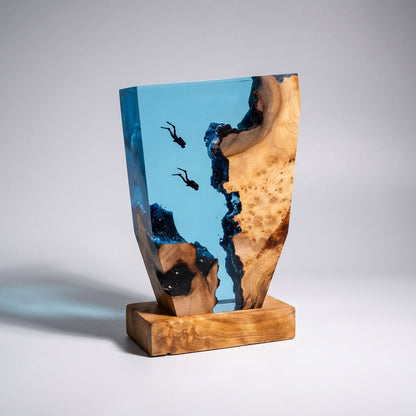 Ocean-Inspired Table Lamp – Unique Design with Warm LED Lighting