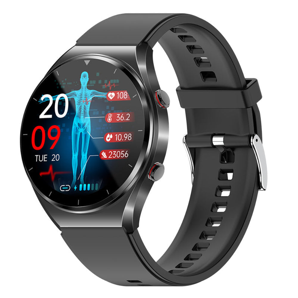 Smartwatch with Touchscreen Display and Heart Rate Monitoring for Fitness