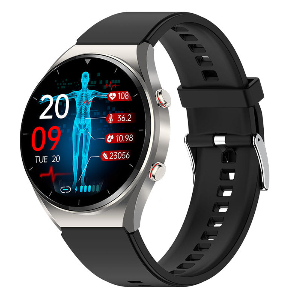 Smartwatch with Touchscreen Display and Heart Rate Monitoring for Fitness