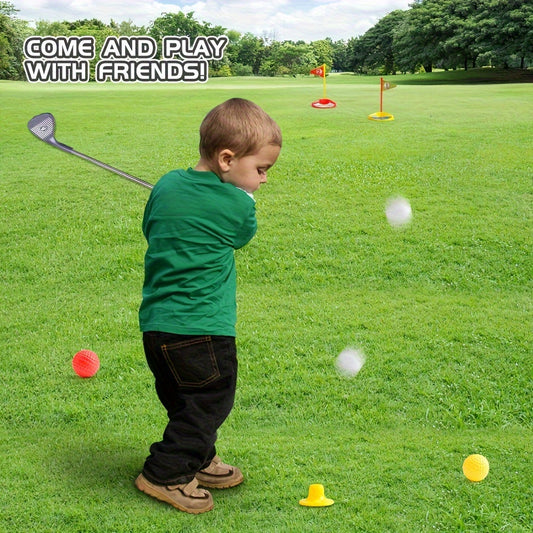 Adjustable Golf Clubs Set for Kids with Targets for Indoor and Outdoor Use