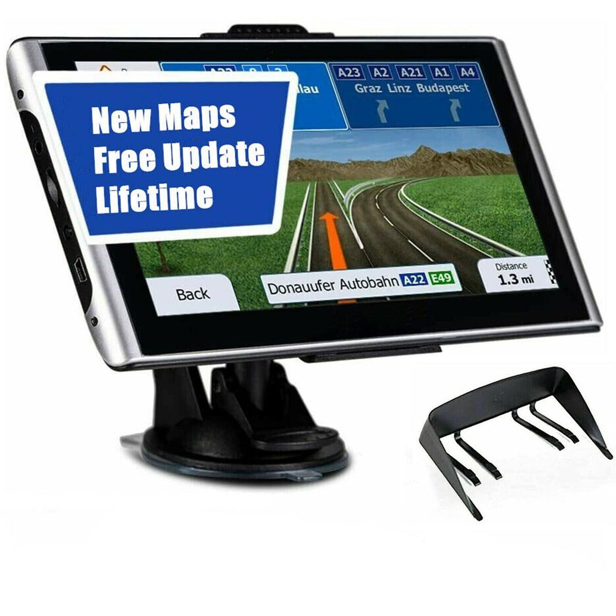 7-Inch Vehicle GPS Navigator with Touchscreen and Real Voice Guidance