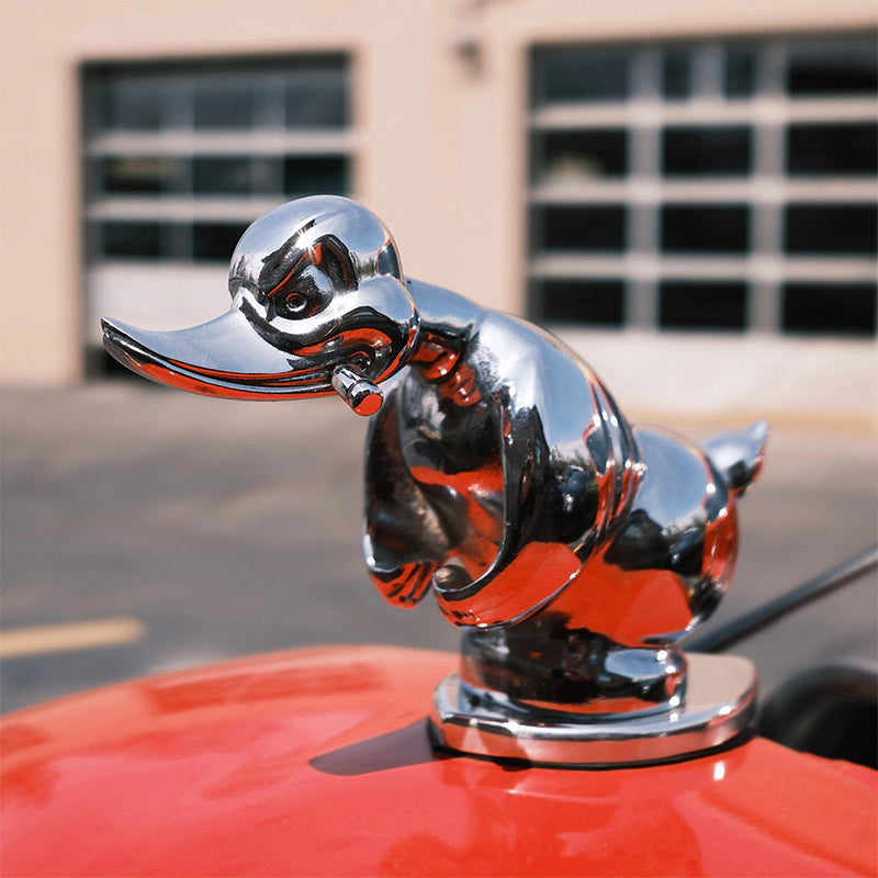 Rubber Duck Car Hood Ornament with Chrome Finish – Distinctive Decoration