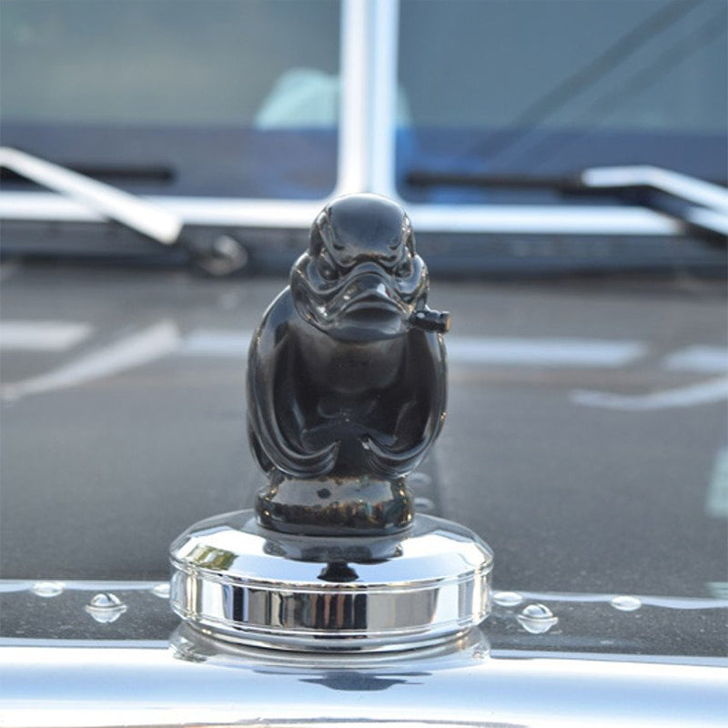 Rubber Duck Car Hood Ornament with Chrome Finish – Distinctive Decoration