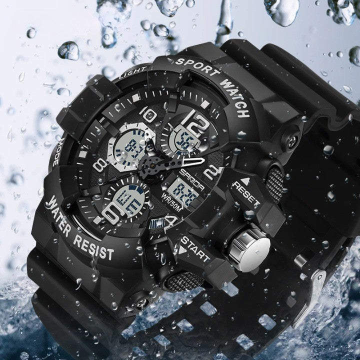 Durable Outdoor Digital Watch - Waterproof Military Style for Explorers