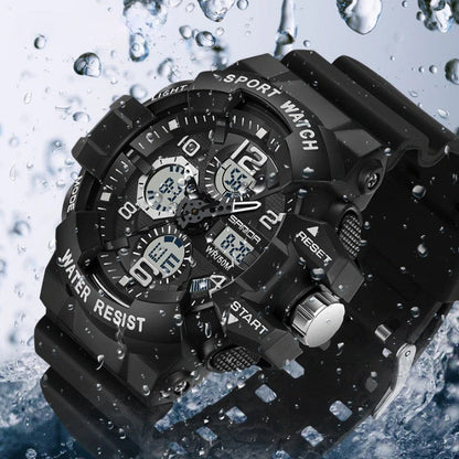 Durable Outdoor Digital Watch - Waterproof Military Style for Explorers