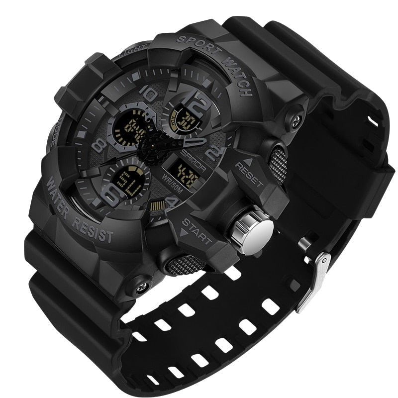 Durable Outdoor Digital Watch - Waterproof Military Style for Explorers