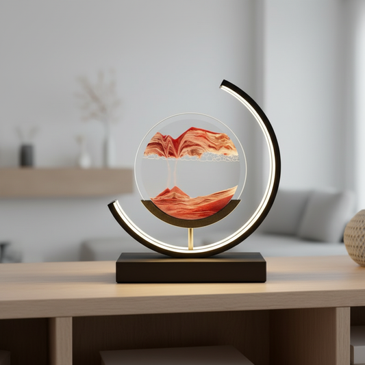 3D Sand Bowl Lamp with LED Light for a Calming Ambiance