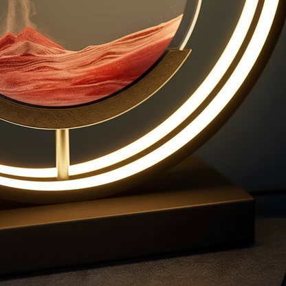 3D Sand Bowl Lamp with LED Light for a Calming Ambiance