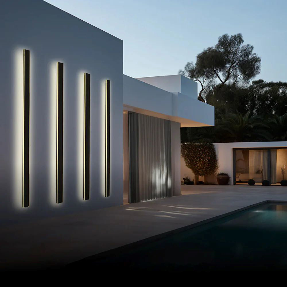 Outdoor LED Wall Light in Linear Minimalist Design