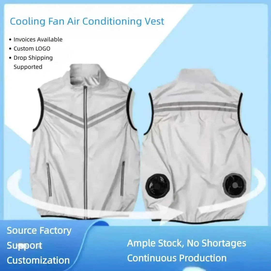 Lightweight Outdoor Cooling Vest Featuring Integrated Fan for Comfort