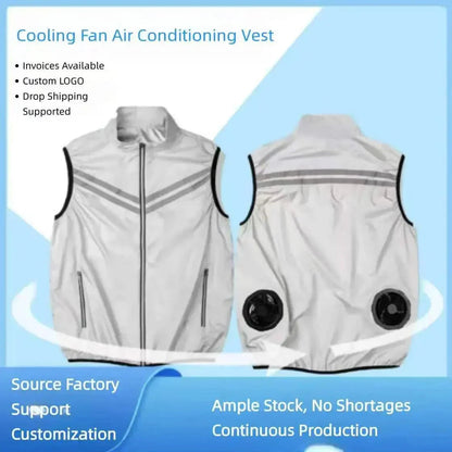 Lightweight Outdoor Cooling Vest Featuring Integrated Fan for Comfort
