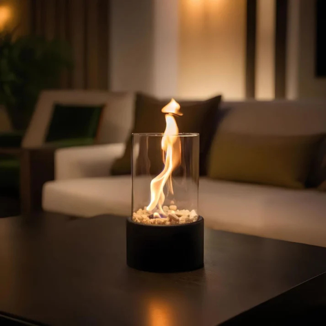 Indoor and Outdoor Bioethanol Fireplace Lamp - Smokeless Design